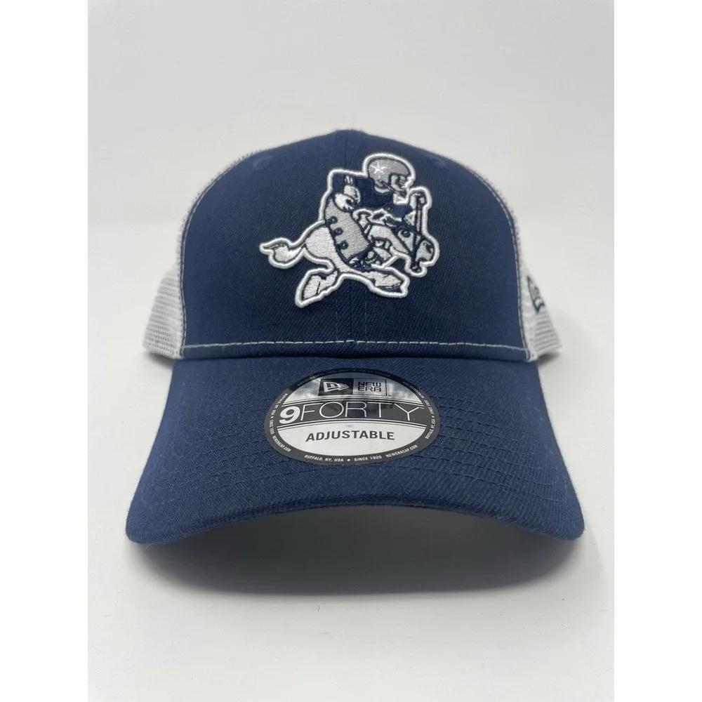 Dallas Cowboys New Era 9Forty Snapback Hat Retro Joe‎ Logo Mesh Trucker Cap Blue